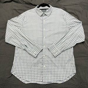 Bonobos XL Slim Fit Tech White/Blue Button Up Shirt